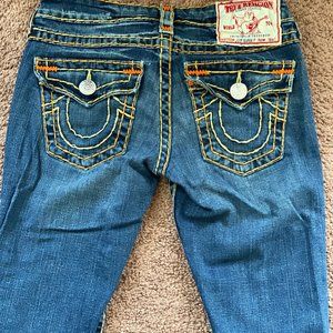 True Religion Super T Flare Leg  Low rise Jean